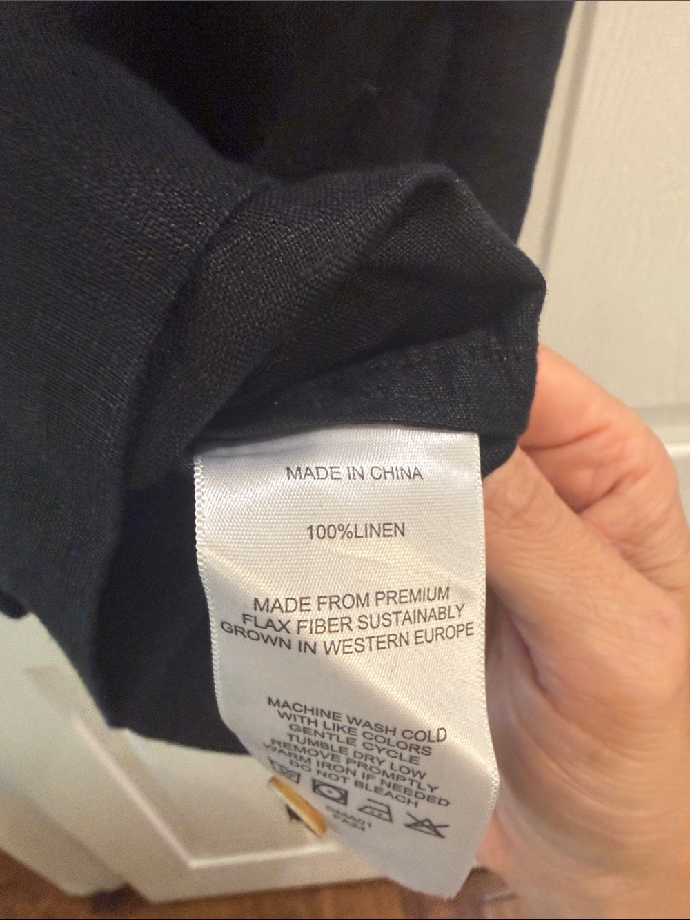 Quince Black linen Pintuck dress - Picture 3 of 4